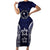 FSM Chuuk States Short Sleeve Bodycon Dress Micronesia Six 9 One Polynesian Tribal Pattern
