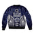 FSM Chuuk States Sleeve Zip Bomber Jacket Micronesia Six 9 One Polynesian Tribal Pattern