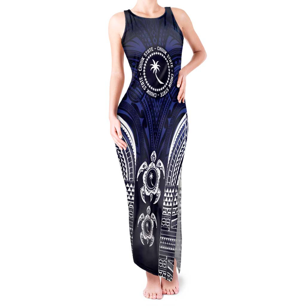 FSM Chuuk States Tank Maxi Dress Micronesia Six 9 One Polynesian Tribal Pattern