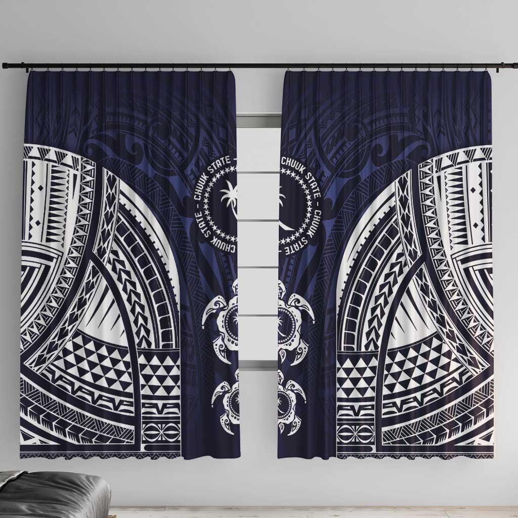 FSM Chuuk States Window Curtain Micronesia Six 9 One Polynesian Tribal Pattern