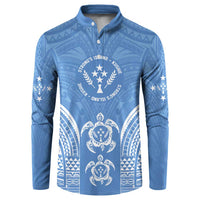 FSM Kosrae States Button Sweatshirt Micronesia Six 9 One Polynesian Tribal Pattern