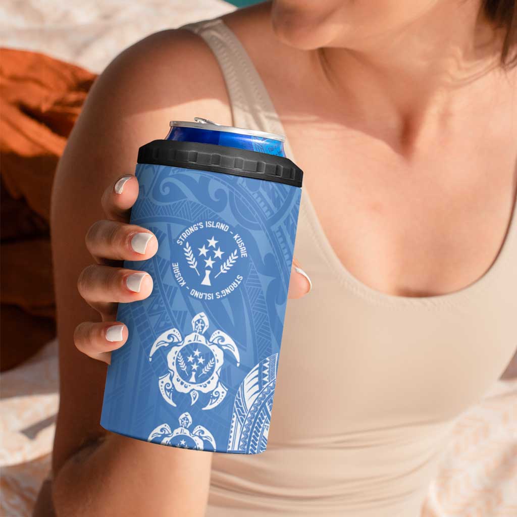 FSM Kosrae States 4 in 1 Can Cooler Tumbler Micronesia Six 9 One Polynesian Tribal Pattern