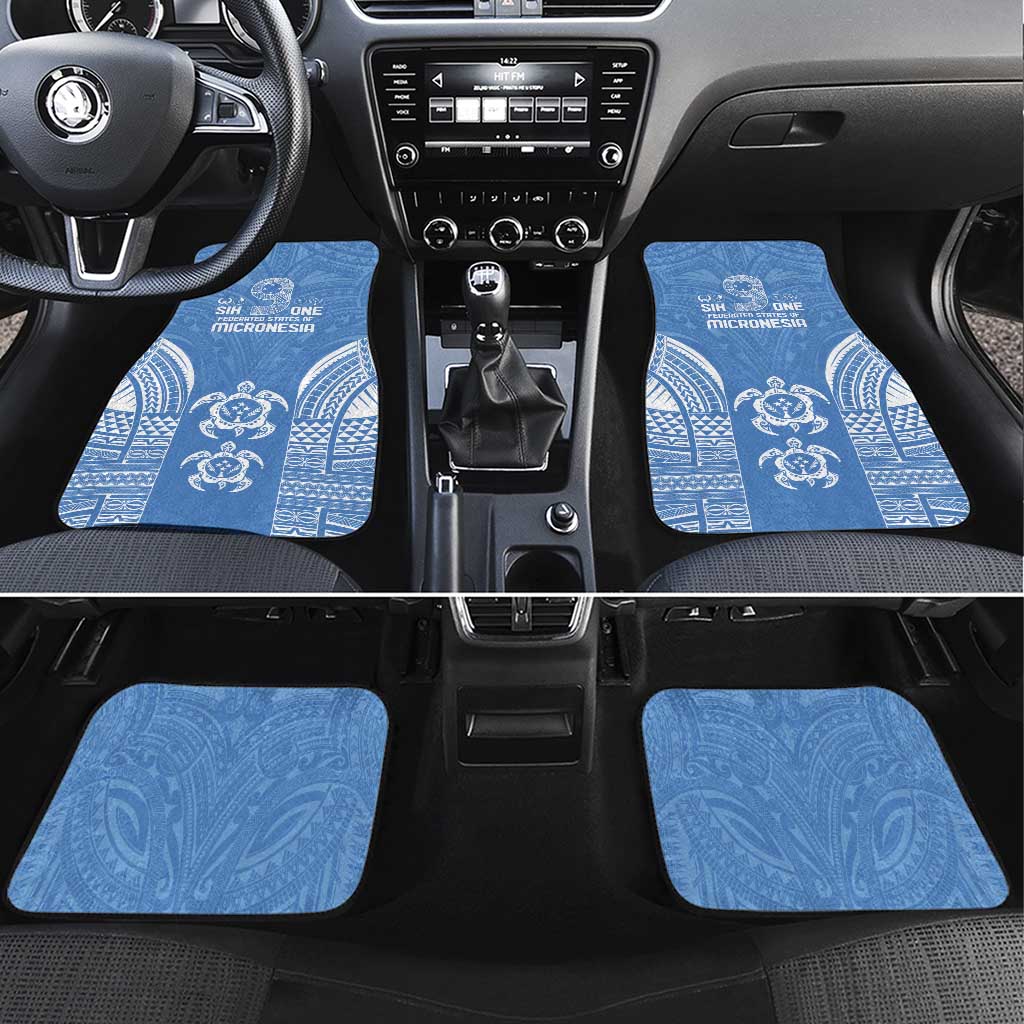 FSM Kosrae States Car Mats Micronesia Six 9 One Polynesian Tribal Pattern