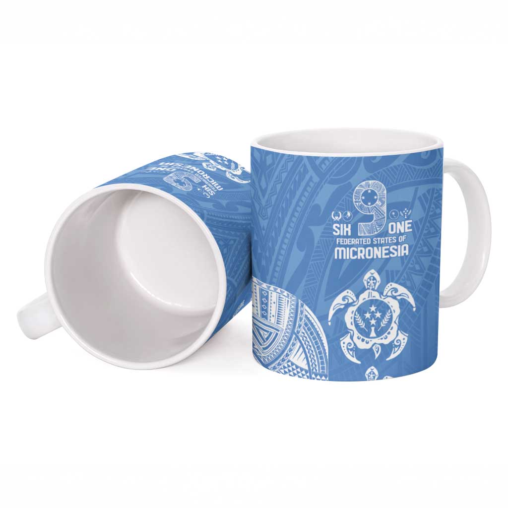FSM Kosrae States Ceramic Mug Micronesia Six 9 One Polynesian Tribal Pattern - Polynesian Pride