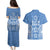FSM Kosrae States Couples Matching Puletasi and Hawaiian Shirt Micronesia Six 9 One Polynesian Tribal Pattern
