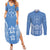 FSM Kosrae States Couples Matching Summer Maxi Dress and Long Sleeve Button Shirt Micronesia Six 9 One Polynesian Tribal Pattern