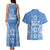 FSM Kosrae States Couples Matching Tank Maxi Dress and Hawaiian Shirt Micronesia Six 9 One Polynesian Tribal Pattern
