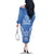 FSM Kosrae States Family Matching Off The Shoulder Long Sleeve Dress and Hawaiian Shirt Micronesia Six 9 One Polynesian Tribal Pattern