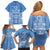 FSM Kosrae States Family Matching Off Shoulder Short Dress and Hawaiian Shirt Micronesia Six 9 One Polynesian Tribal Pattern