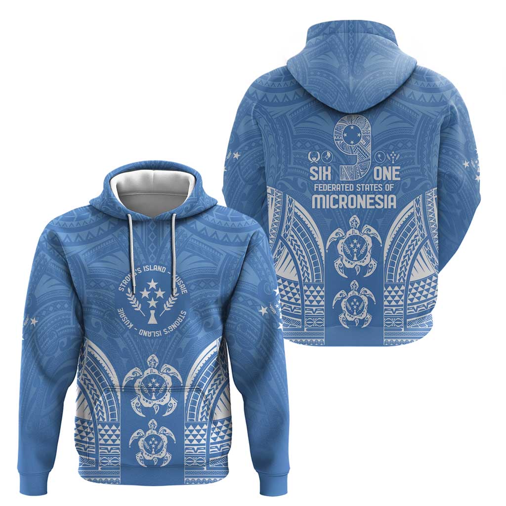 FSM Kosrae States Hoodie Micronesia Six 9 One Polynesian Tribal Pattern