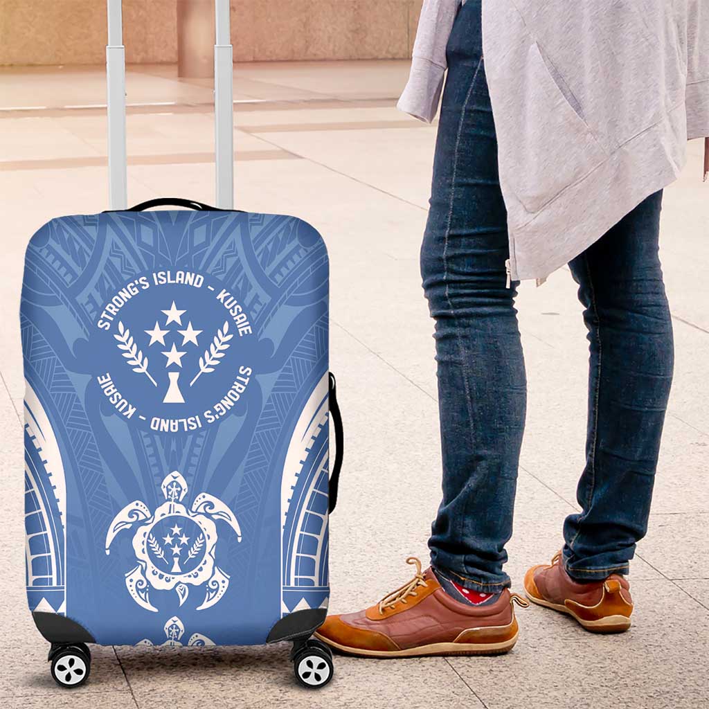 FSM Kosrae States Luggage Cover Micronesia Six 9 One Polynesian Tribal Pattern