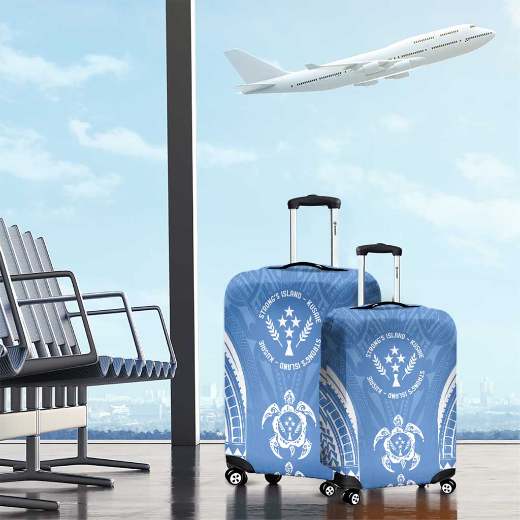 FSM Kosrae States Luggage Cover Micronesia Six 9 One Polynesian Tribal Pattern