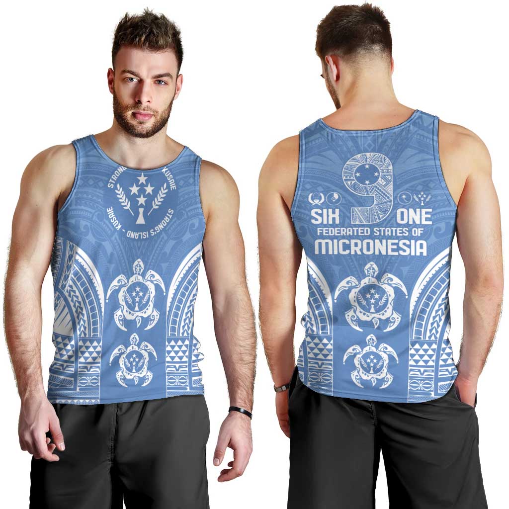 FSM Kosrae States Men Tank Top Micronesia Six 9 One Polynesian Tribal Pattern
