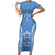 FSM Kosrae States Short Sleeve Bodycon Dress Micronesia Six 9 One Polynesian Tribal Pattern