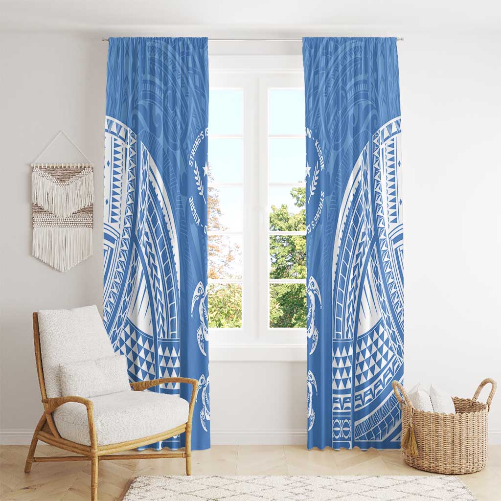 FSM Kosrae States Window Curtain Micronesia Six 9 One Polynesian Tribal Pattern