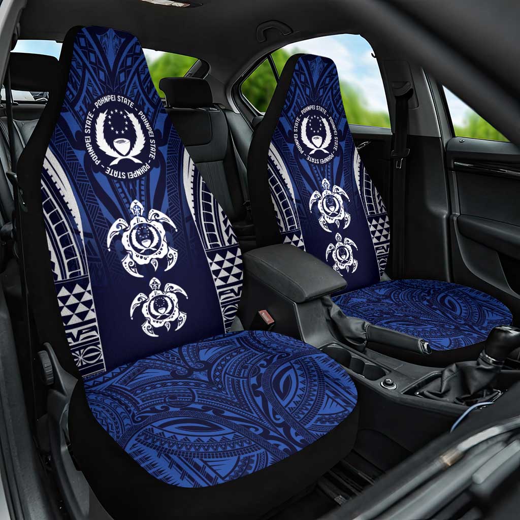 FSM Pohnpei States Car Seat Cover Micronesia Six 9 One Polynesian Tribal Pattern