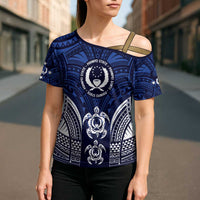 FSM Pohnpei States Cross Shoulder Shirt Micronesia Six 9 One Polynesian Tribal Pattern - Polynesian Pride