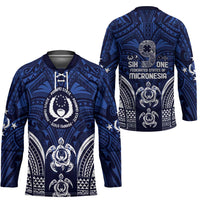FSM Pohnpei States Hockey Jersey Micronesia Six 9 One Polynesian Tribal Pattern - Polynesian Pride