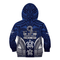 FSM Pohnpei States Kid Hoodie Micronesia Six 9 One Polynesian Tribal Pattern
