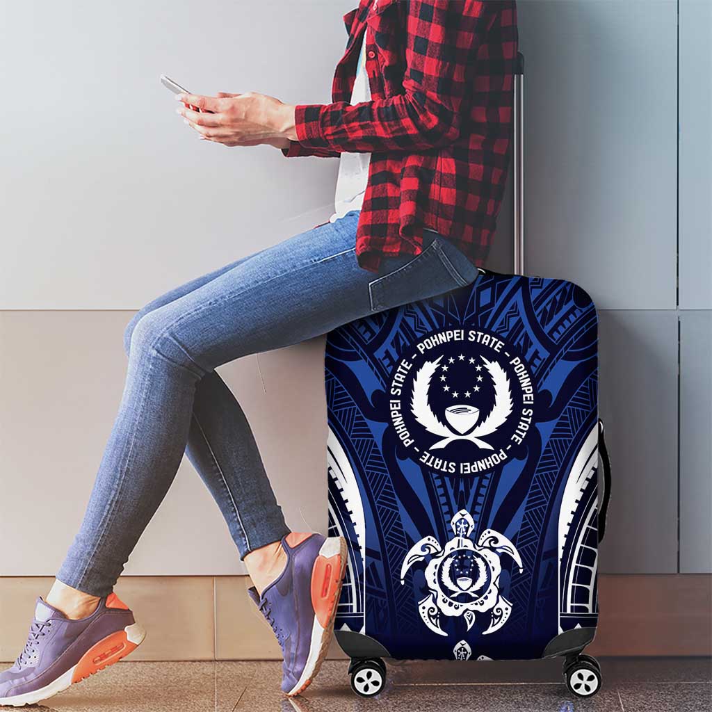 FSM Pohnpei States Luggage Cover Micronesia Six 9 One Polynesian Tribal Pattern