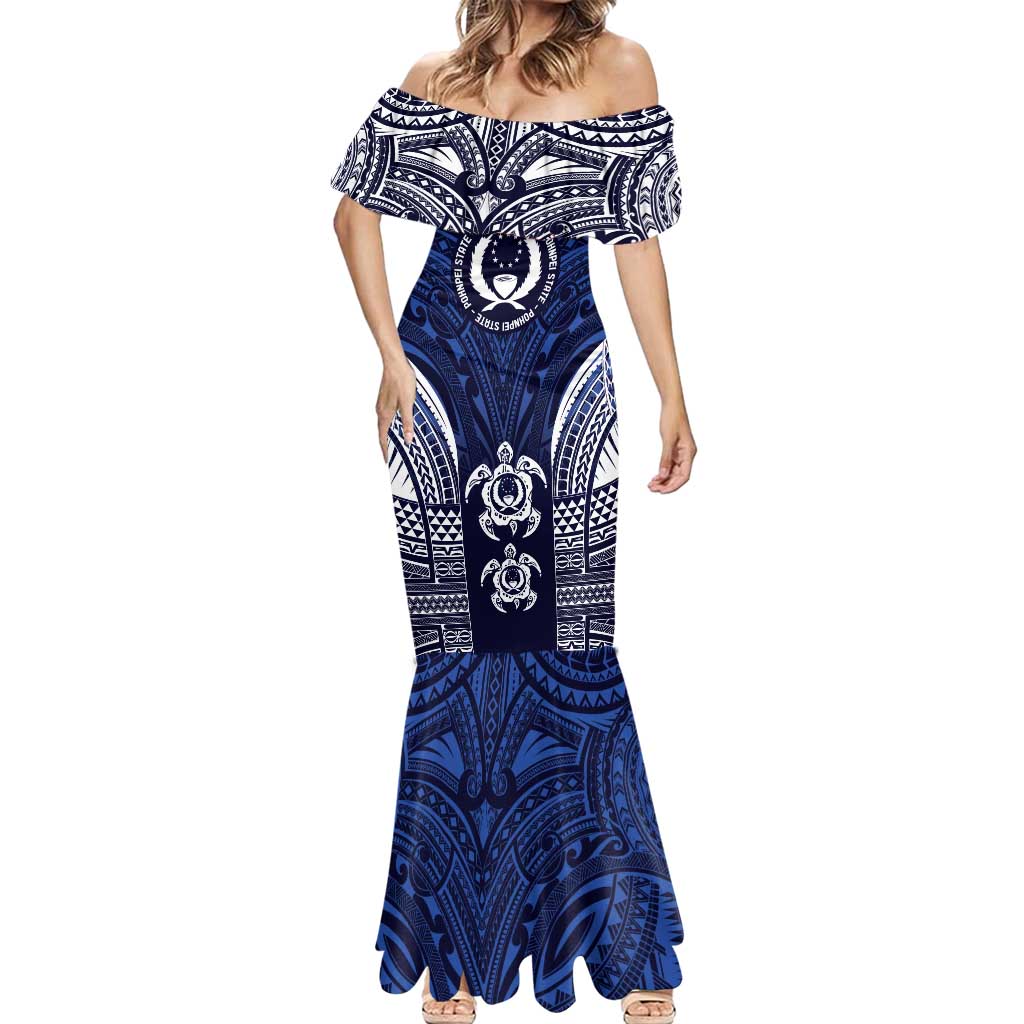FSM Pohnpei States Mermaid Dress Micronesia Six 9 One Polynesian Tribal Pattern