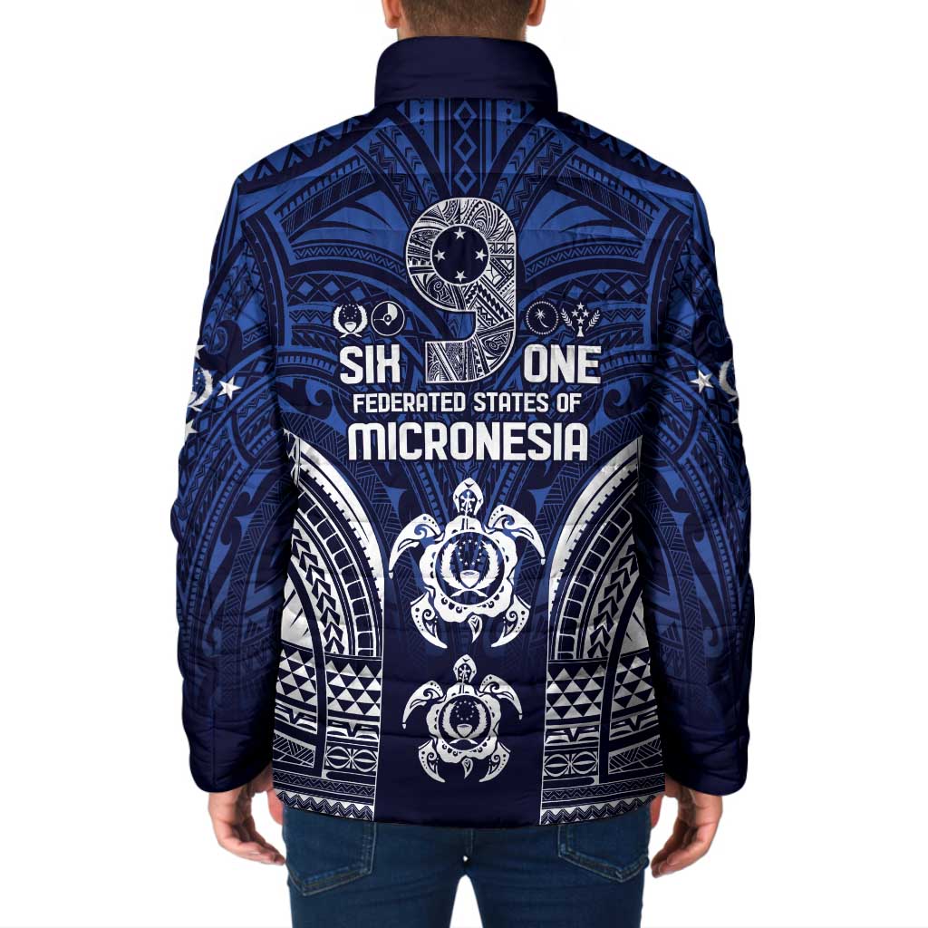 FSM Pohnpei States Padded Jacket Micronesia Six 9 One Polynesian Tribal Pattern LT9 - Polynesian Pride