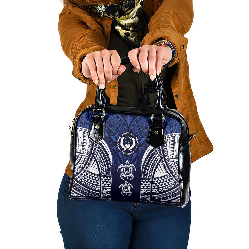 FSM Pohnpei States Shoulder Handbag Micronesia Six 9 One Polynesian Tribal Pattern