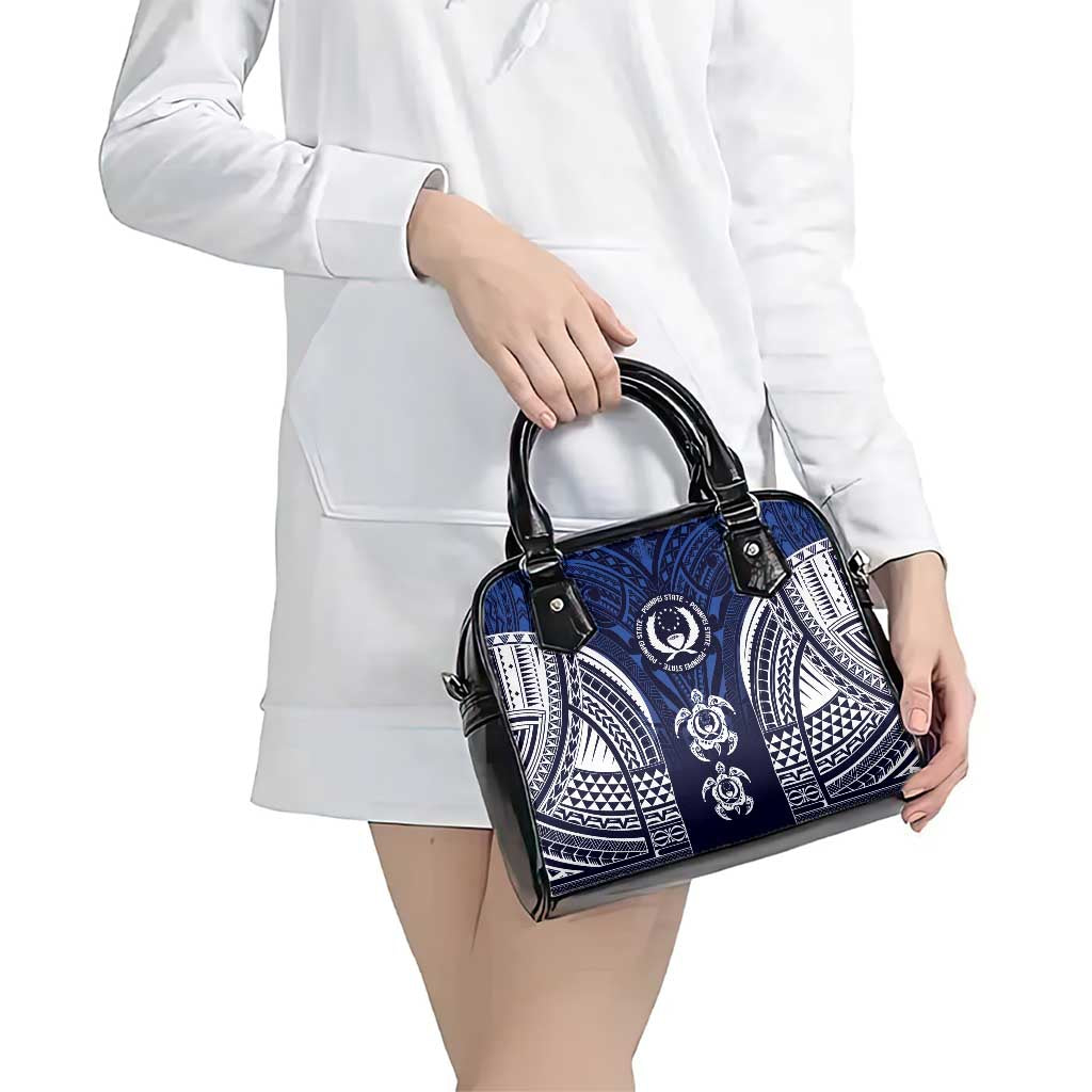 FSM Pohnpei States Shoulder Handbag Micronesia Six 9 One Polynesian Tribal Pattern