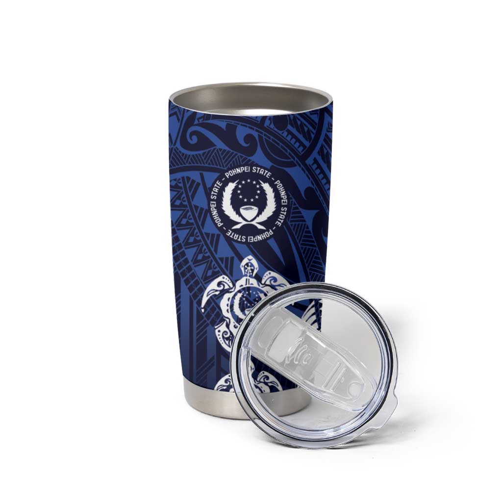 FSM Pohnpei States Tumbler Cup Micronesia Six 9 One Polynesian Tribal Pattern