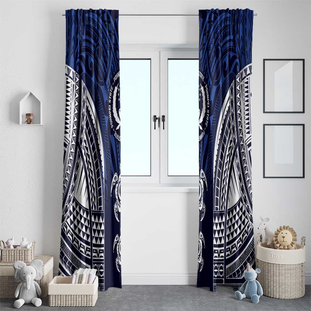 FSM Pohnpei States Window Curtain Micronesia Six 9 One Polynesian Tribal Pattern