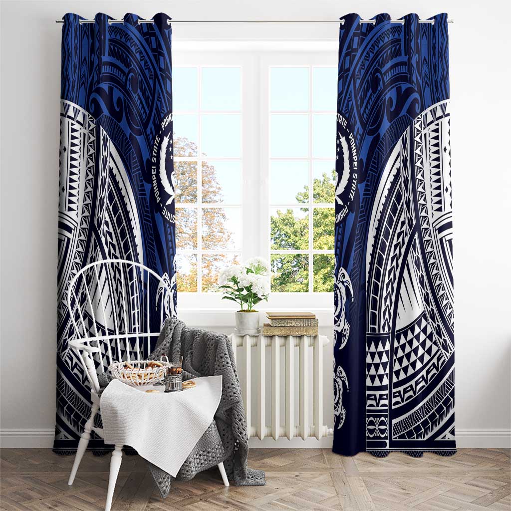 FSM Pohnpei States Window Curtain Micronesia Six 9 One Polynesian Tribal Pattern