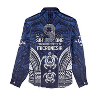 FSM Pohnpei States Women Casual Shirt Micronesia Six 9 One Polynesian Tribal Pattern