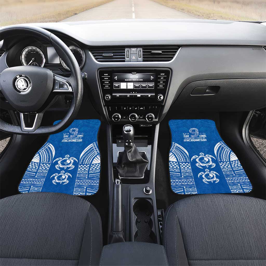 FSM Yap States Car Mats Micronesia Six 9 One Polynesian Tribal Pattern