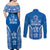 FSM Yap States Couples Matching Off Shoulder Maxi Dress and Long Sleeve Button Shirt Micronesia Six 9 One Polynesian Tribal Pattern