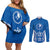 FSM Yap States Couples Matching Off Shoulder Short Dress and Long Sleeve Button Shirt Micronesia Six 9 One Polynesian Tribal Pattern