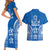 FSM Yap States Couples Matching Short Sleeve Bodycon Dress and Hawaiian Shirt Micronesia Six 9 One Polynesian Tribal Pattern