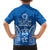 FSM Yap States Family Matching Off The Shoulder Long Sleeve Dress and Hawaiian Shirt Micronesia Six 9 One Polynesian Tribal Pattern