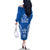 FSM Yap States Family Matching Off The Shoulder Long Sleeve Dress and Hawaiian Shirt Micronesia Six 9 One Polynesian Tribal Pattern