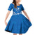 FSM Yap States Family Matching Off Shoulder Short Dress and Hawaiian Shirt Micronesia Six 9 One Polynesian Tribal Pattern