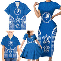 FSM Yap States Family Matching Short Sleeve Bodycon Dress and Hawaiian Shirt Micronesia Six 9 One Polynesian Tribal Pattern LT9 - Polynesian Pride
