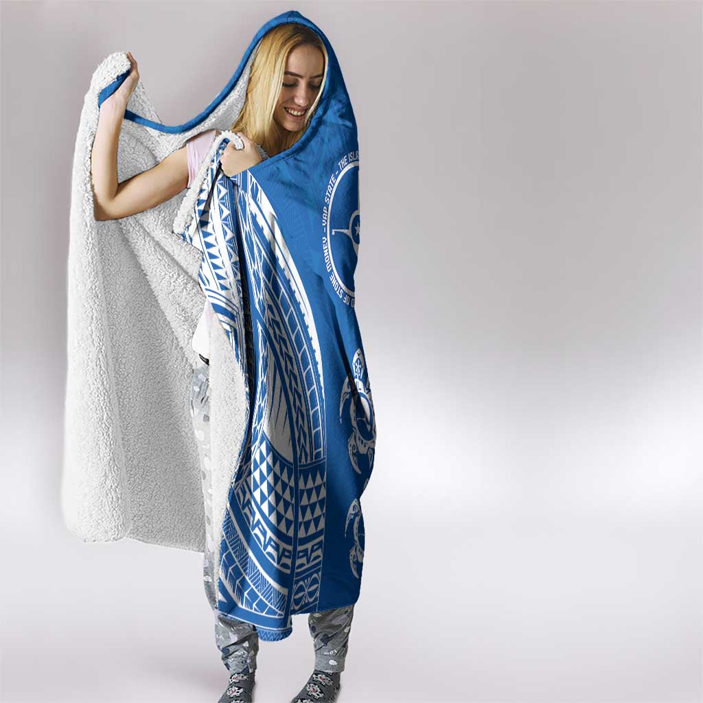 FSM Yap States Hooded Blanket Micronesia Six 9 One Polynesian Tribal Pattern