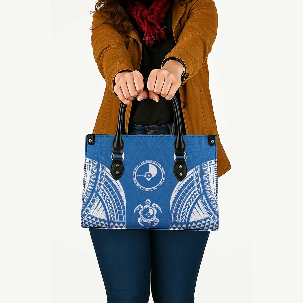 FSM Yap States Leather Bag Micronesia Six 9 One Polynesian Tribal Pattern - Polynesian Pride