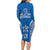FSM Yap States Long Sleeve Bodycon Dress Micronesia Six 9 One Polynesian Tribal Pattern