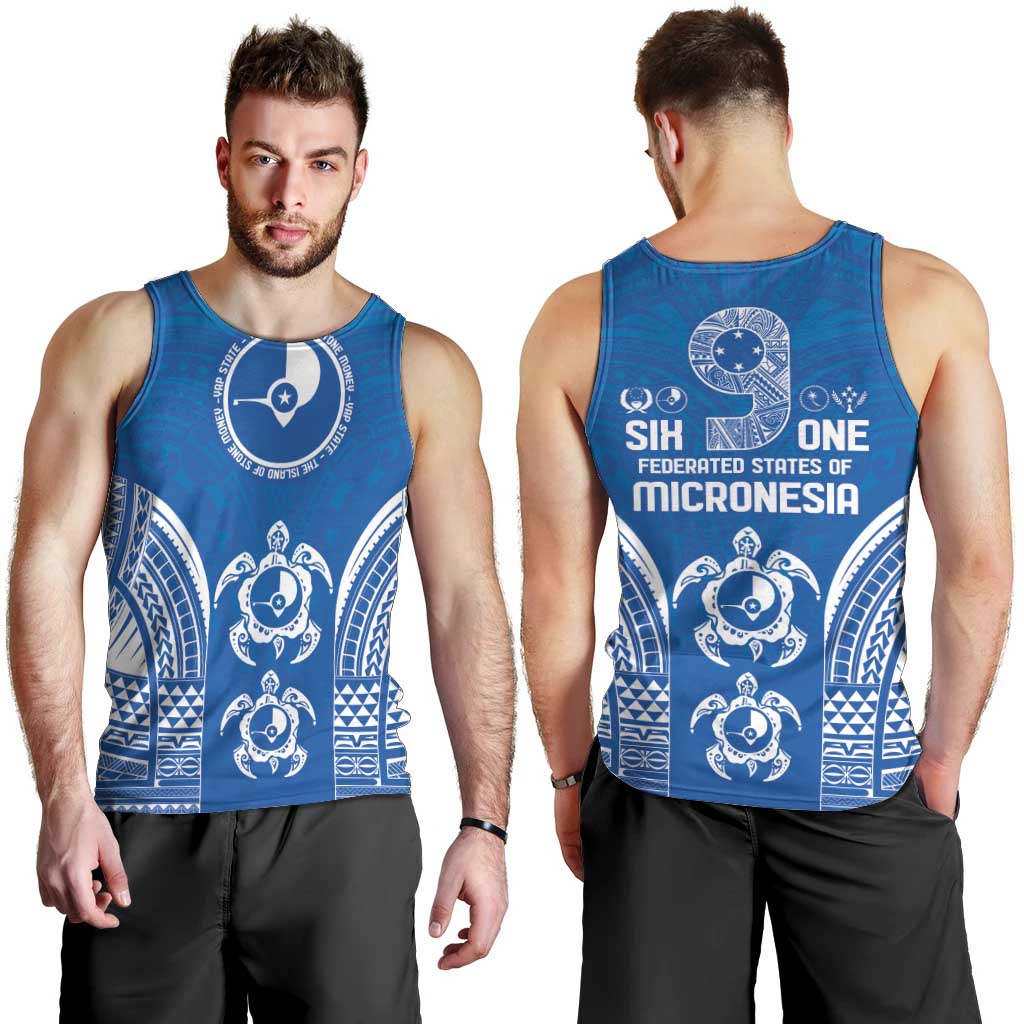 FSM Yap States Men Tank Top Micronesia Six 9 One Polynesian Tribal Pattern LT9 - Polynesian Pride