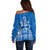 FSM Yap States Off Shoulder Sweater Micronesia Six 9 One Polynesian Tribal Pattern