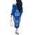 FSM Yap States Off The Shoulder Long Sleeve Dress Micronesia Six 9 One Polynesian Tribal Pattern