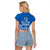 FSM Yap States Raglan Cropped T Shirt Micronesia Six 9 One Polynesian Tribal Pattern