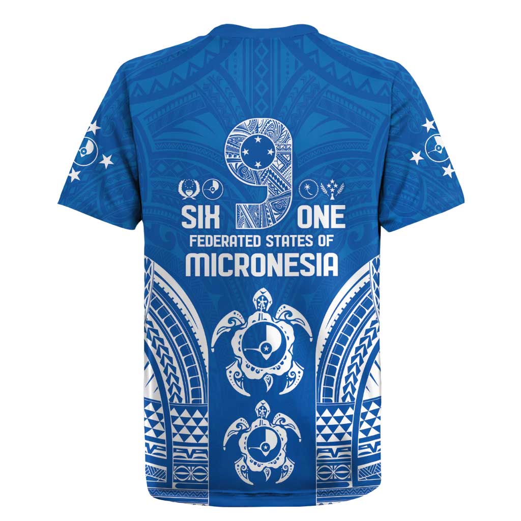 FSM Yap States Rugby Jersey Micronesia Six 9 One Polynesian Tribal Pattern LT9 - Polynesian Pride