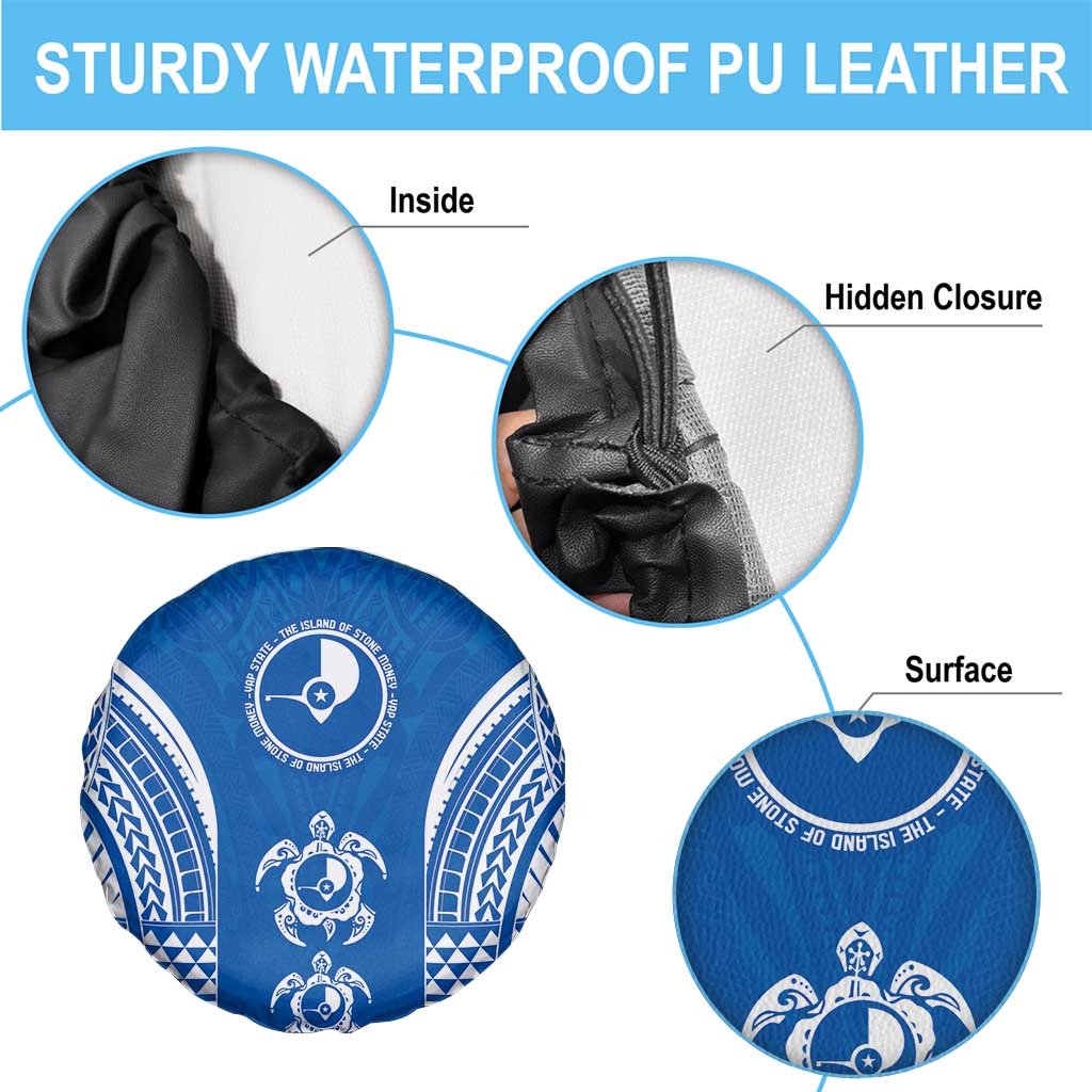 FSM Yap States Spare Tire Cover Micronesia Six 9 One Polynesian Tribal Pattern