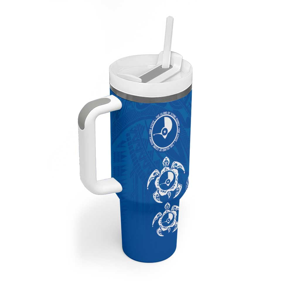 FSM Yap States Tumbler With Handle Micronesia Six 9 One Polynesian Tribal Pattern